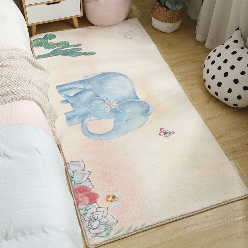 Cute Bedroom Rug Multicolor Cartoon Pattern Indoor Rug Synthetics Non-Slip Stain-Resistant Area Carpet Blue Clearhalo 'Area Rug' 'Rug' 2393509