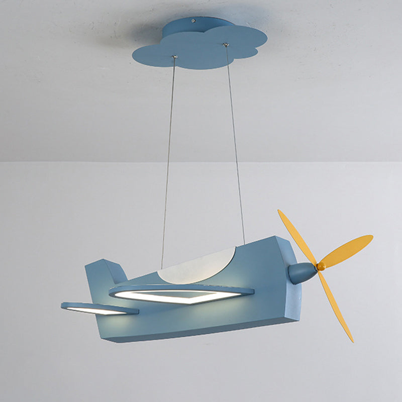 Propeller Plane Classroom Pendant Lighting Metal Creative Kids LED Chandelier Light Clearhalo 'Ceiling Lights' 'Chandeliers' Lighting' options 2404951