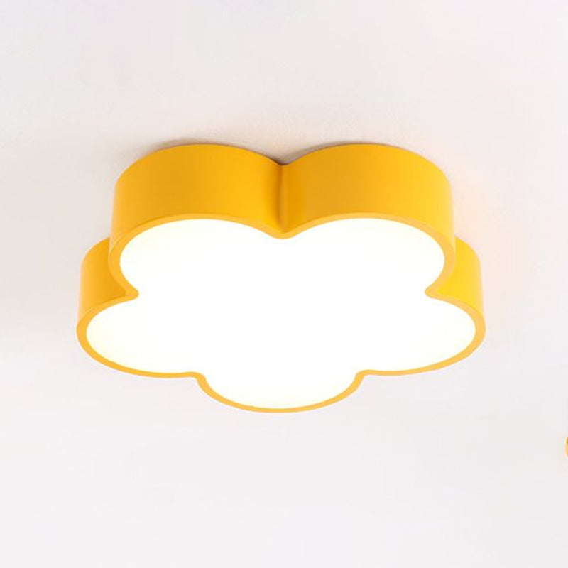 Kids Style LED Flush Light Flower Shaped Ceiling Fixture with Acrylic Shade for Bedroom Clearhalo 'Ceiling Lights' 'Close To Ceiling Lights' 'Close to ceiling' 'Flush mount' Lighting' 2405073