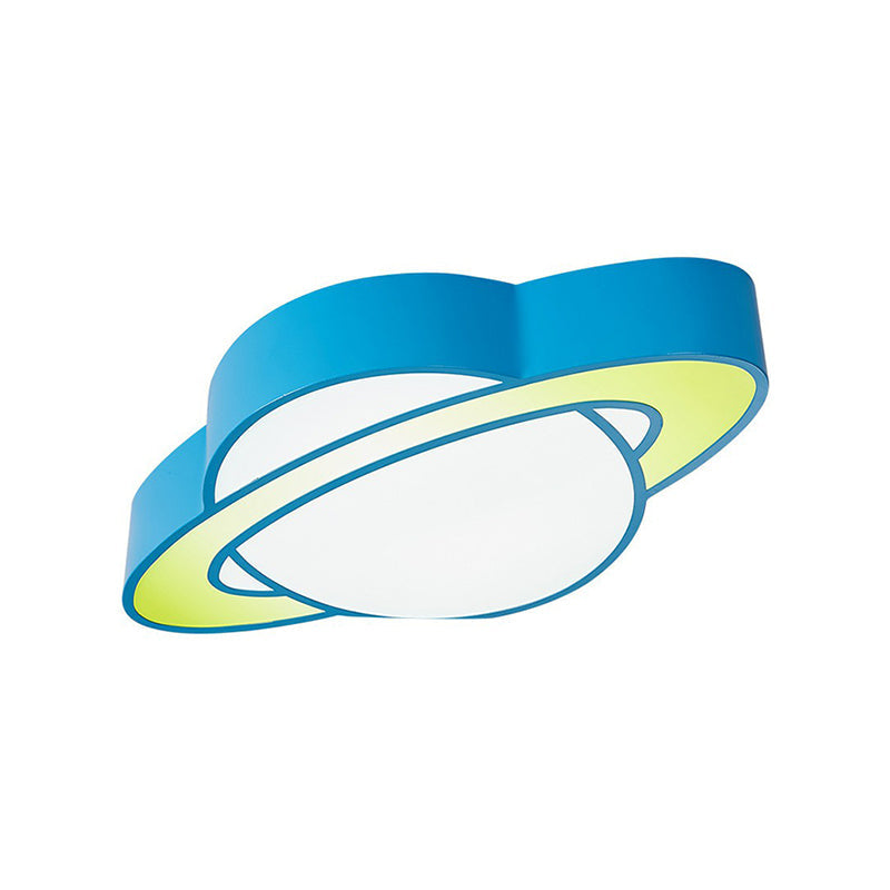 Blue Finish Planet Ceiling Lamp Cartoon LED Acrylic Flush Mounted Light for Kindergarten Clearhalo 'Ceiling Lights' 'Close To Ceiling Lights' 'Close to ceiling' 'Flush mount' Lighting' 2405095