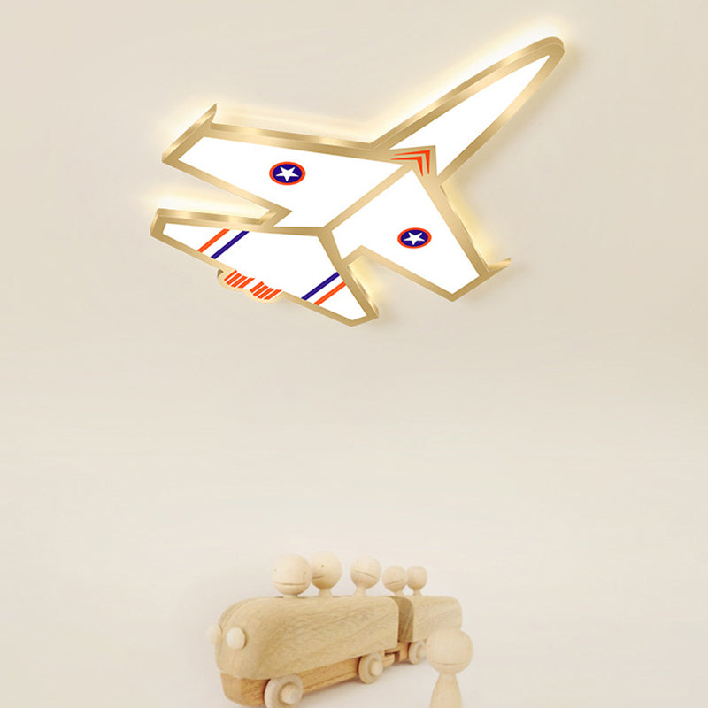 Ultra-Thin Airplane LED Flush Mount Lamp Cartoon Acrylic Child Room Ceiling Light Fixture Clearhalo 'Ceiling Lights' 'Close To Ceiling Lights' 'Close to ceiling' 'Flush mount' Lighting' 2405211