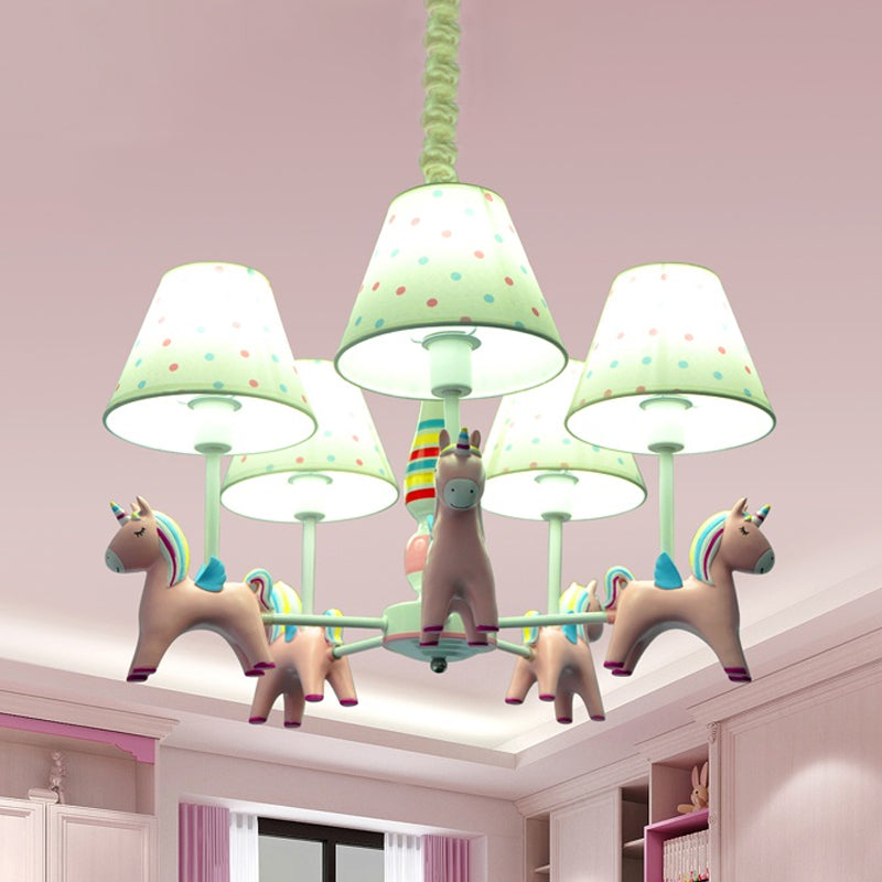 Nordic Tapered Shade Hanging Lights Fabric Pendant Light Fixture for Living Room Clearhalo 'Ceiling Lights' 'Chandeliers' Lighting' options 240618