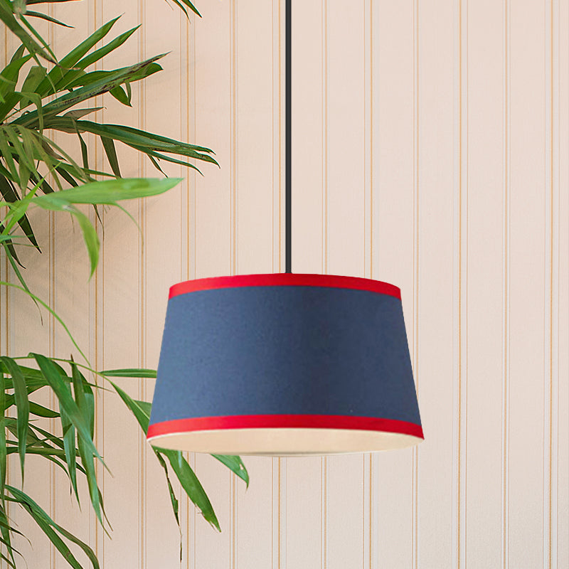Drum Dining Room Hanging Lamp Metal Modern Style Hanging Light Red-Blue Clearhalo 'Ceiling Lights' 'Chandeliers' Lighting' options 240695_c8401b3e-b13b-4cb9-94c6-9f1612f2f7b9