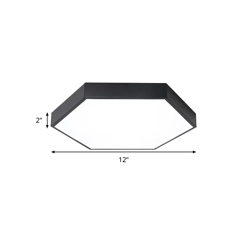 Modern Ceiling Light Bedroom, LED Flush Mount Light with Acrylic Hexagon Shade Clearhalo 'Ceiling Lights' 'Close To Ceiling Lights' 'Close to ceiling' 'Flush mount' Lighting' 240747