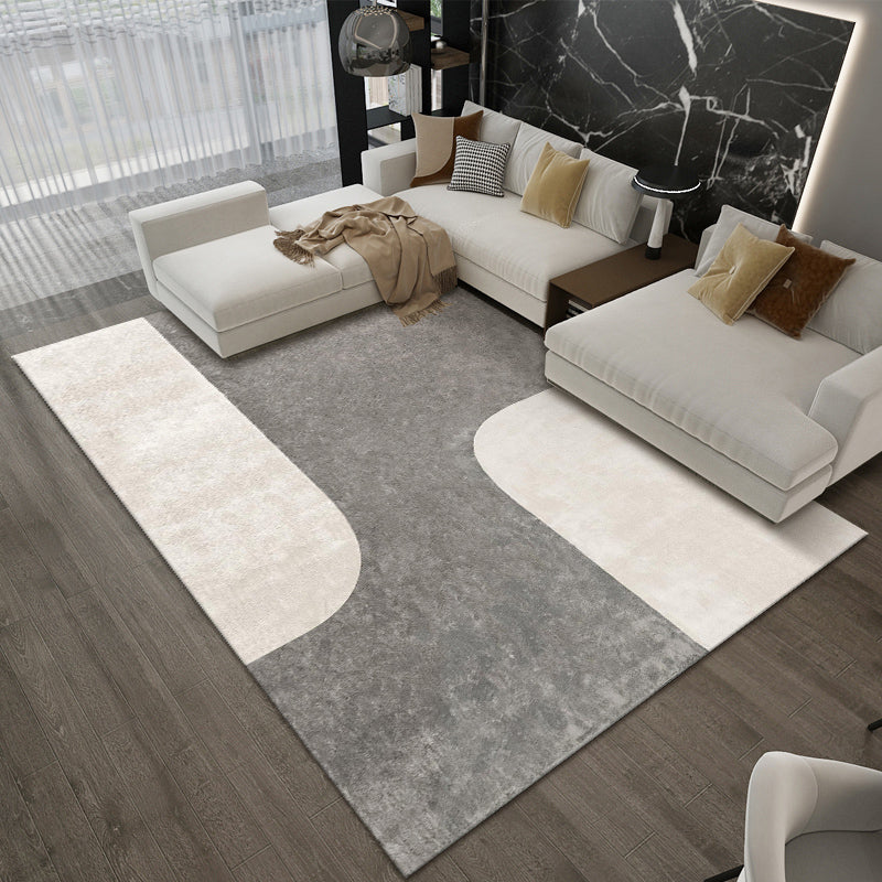 Simplicity Living Room Rug Multicolor Colorblock Indoor Rug Non-Slip Backing Machine Washable Area Carpet Dark Gray Clearhalo 'Area Rug' 'Rug' 2407651