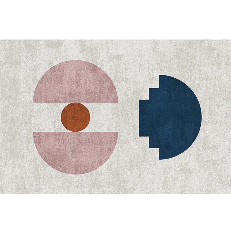 Relaxing Colorblock Rug Multi-Color Synthetics Indoor Rug Anti-Slip Backing Pet Friendly Area Carpet for Living Room Pink Clearhalo 'Area Rug' 'Rug' 2407701