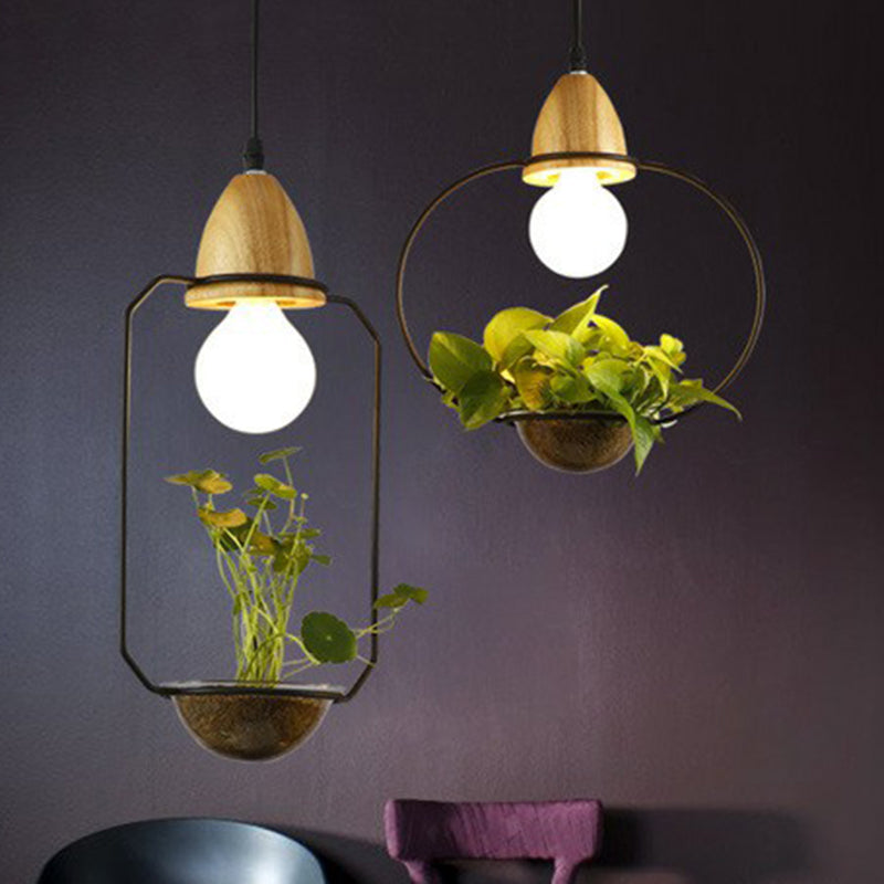 1 Head Plant Pot Hanging Pendant Industrial Style Metal Pendulum Light for Dining Room Clearhalo 'Art Deco Pendants' 'Black' 'Cast Iron' 'Ceiling Lights' 'Ceramic' 'Crystal' 'Industrial Pendants' 'Industrial' 'Metal' 'Middle Century Pendants' 'Pendant Lights' 'Pendants' 'Rustic Pendants' 'Tiffany' Lighting' 2408576