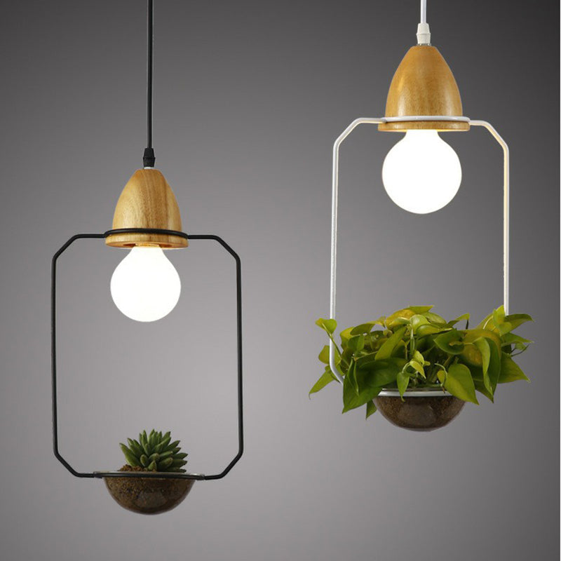 1 Head Plant Pot Hanging Pendant Industrial Style Metal Pendulum Light for Dining Room Clearhalo 'Art Deco Pendants' 'Black' 'Cast Iron' 'Ceiling Lights' 'Ceramic' 'Crystal' 'Industrial Pendants' 'Industrial' 'Metal' 'Middle Century Pendants' 'Pendant Lights' 'Pendants' 'Rustic Pendants' 'Tiffany' Lighting' 2408581