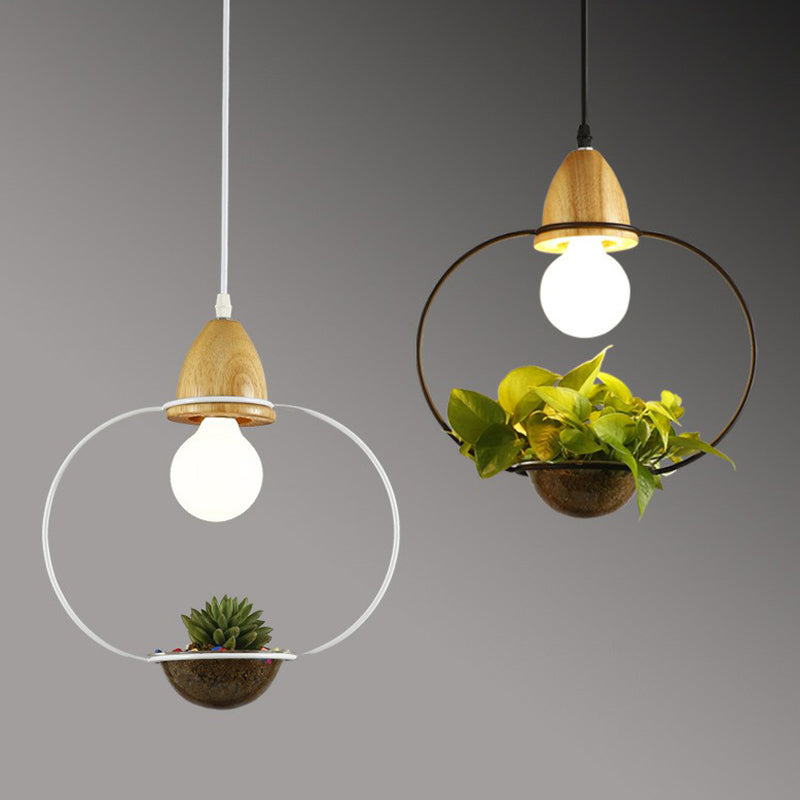 1 Head Plant Pot Hanging Pendant Industrial Style Metal Pendulum Light for Dining Room Clearhalo 'Art Deco Pendants' 'Black' 'Cast Iron' 'Ceiling Lights' 'Ceramic' 'Crystal' 'Industrial Pendants' 'Industrial' 'Metal' 'Middle Century Pendants' 'Pendant Lights' 'Pendants' 'Rustic Pendants' 'Tiffany' Lighting' 2408582
