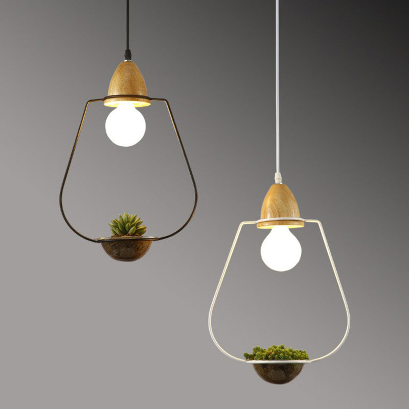 1 Head Plant Pot Hanging Pendant Industrial Style Metal Pendulum Light for Dining Room Clearhalo 'Art Deco Pendants' 'Black' 'Cast Iron' 'Ceiling Lights' 'Ceramic' 'Crystal' 'Industrial Pendants' 'Industrial' 'Metal' 'Middle Century Pendants' 'Pendant Lights' 'Pendants' 'Rustic Pendants' 'Tiffany' Lighting' 2408583