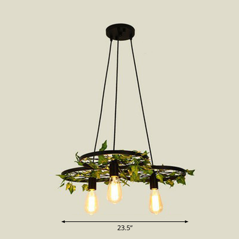 Wheel Shaped Pendulum Light Industrial Metal Commercial Pendant Lighting for Restaurant 3 Green Clearhalo 'Art Deco Pendants' 'Black' 'Cast Iron' 'Ceiling Lights' 'Ceramic' 'Crystal' 'Industrial Pendants' 'Industrial' 'Metal' 'Middle Century Pendants' 'Pendant Lights' 'Pendants' 'Rustic Pendants' 'Tiffany' Lighting' 2408614