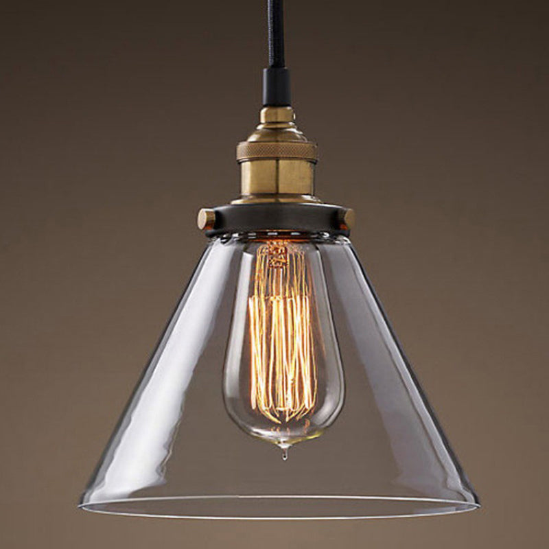 1-Light Geometric Pendant Lamp Industrial Glass Suspension Lighting for Dining Room Smoke Gray Triangle Clearhalo 'Ceiling Lights' 'Glass shade' 'Glass' 'Modern Pendants' 'Modern' 'Pendant Lights' 'Pendants' Lighting' 2408693