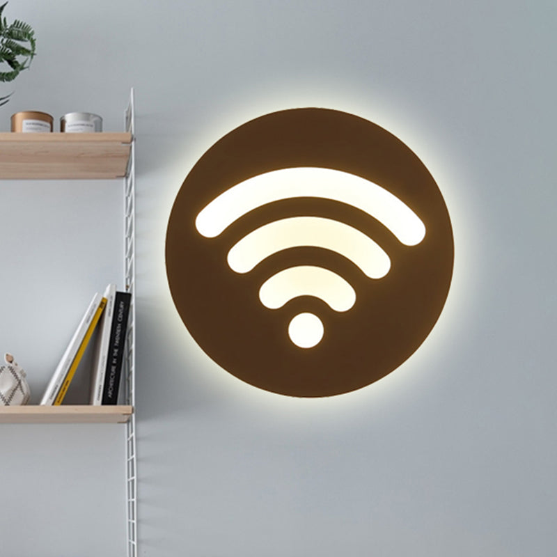 Slim Panel Wall Light Lovely Acrylic Sconce Light in White for Kindergarten Baby Bedroom White Wifi Clearhalo 'Wall Lamps & Sconces' 'Wall Lights' Lighting' 240875