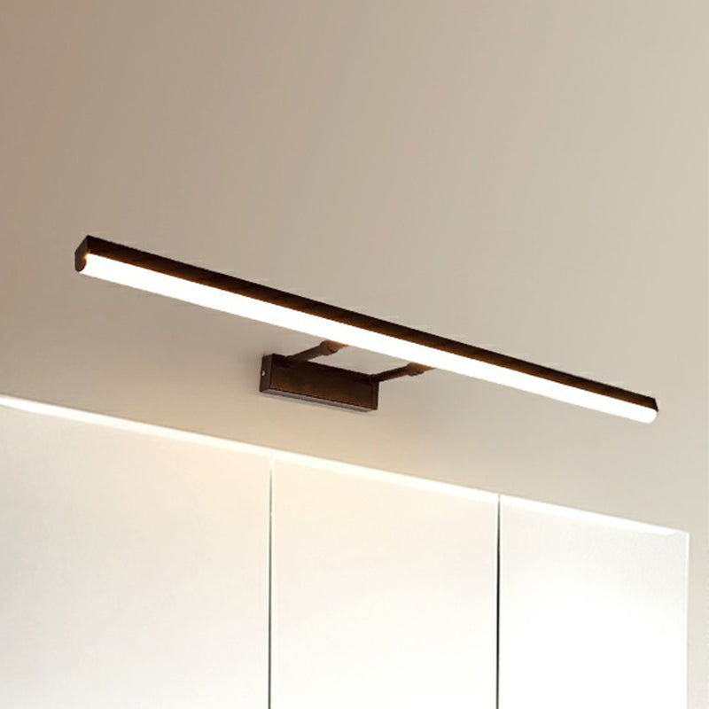 Acrylic Bar Shaped Vanity Lamp Modern Adjustable LED Wall Mounted Lighting for Bath Clearhalo 'Cast Iron' 'Glass' 'Industrial' 'Modern wall lights' 'Modern' 'Tiffany' 'Traditional wall lights' 'Vanity Lights' 'Wall Lights' Lighting' 2408955