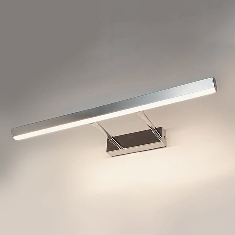 Acrylic Bar Shaped Vanity Lamp Modern Adjustable LED Wall Mounted Lighting for Bath White Clearhalo 'Cast Iron' 'Glass' 'Industrial' 'Modern wall lights' 'Modern' 'Tiffany' 'Traditional wall lights' 'Vanity Lights' 'Wall Lights' Lighting' 2408957