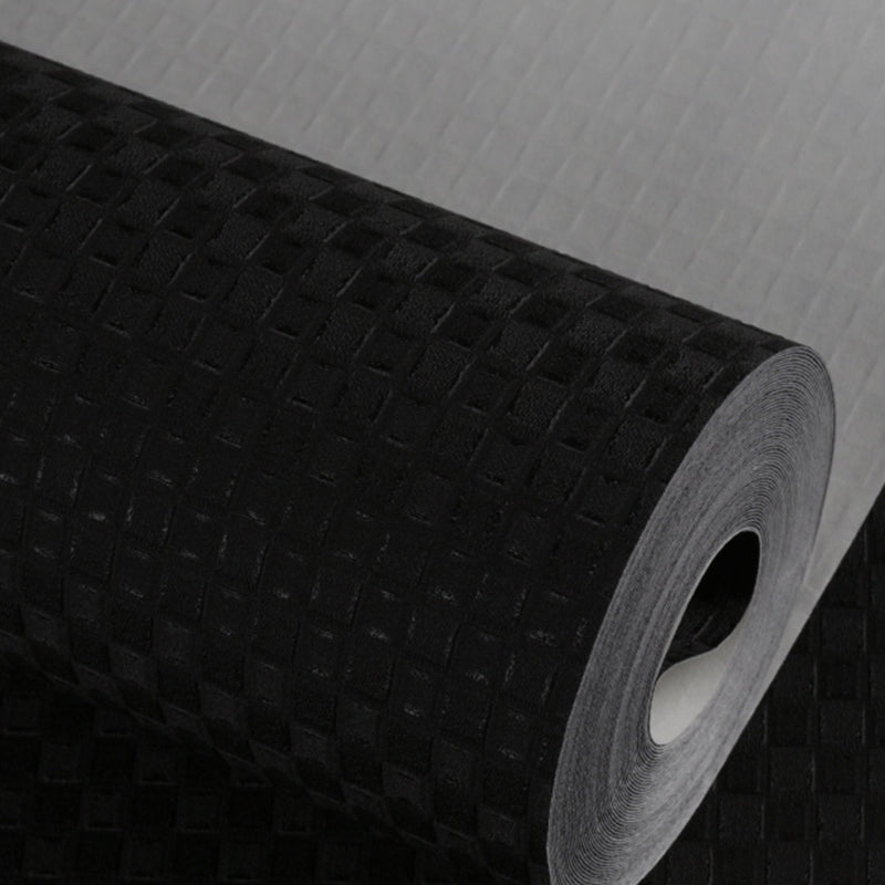 Simplicity Wallpaper Roll Solid Color Patterned Unpasted Wall Covering in Dark Color Antique Black Wallpaper Roll Clearhalo 'Modern wall decor' 'Modern' 'Wallpaper' Wall Decor' 2411715