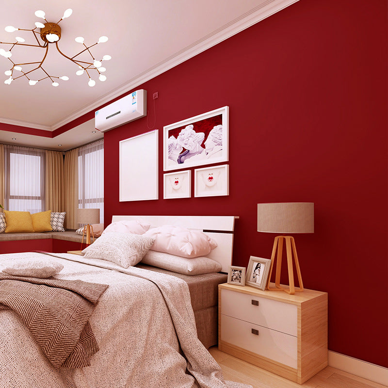 Minimalist Solid Color Wallpaper Roll Stain Resistant Wall Covering for Living Room Clearhalo 'Modern wall decor' 'Modern' 'Wallpaper' Wall Decor' 2411890