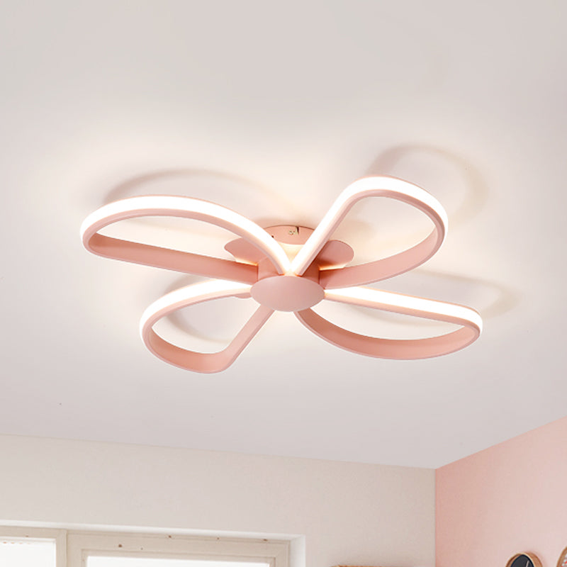 Blossom Shape LED Flush Mount Light Nordic Stylish Metal Ceiling Lamp for Kid Bedroom Pink White Clearhalo 'Ceiling Lights' 'Close To Ceiling Lights' 'Close to ceiling' 'Flush mount' Lighting' 241193