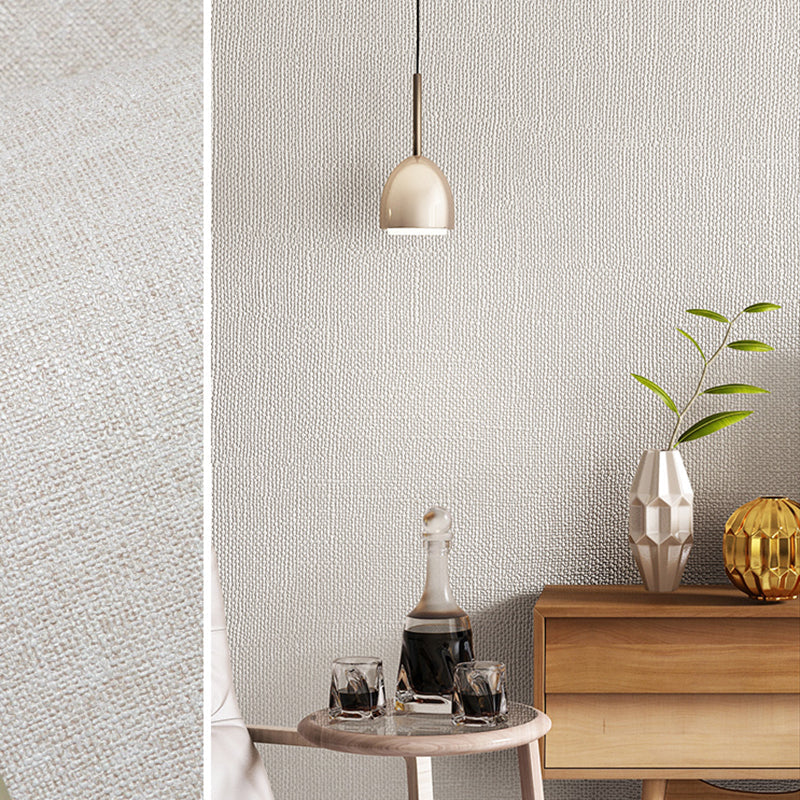 Modern Multi Color Non-Woven Wallpaper Roll Textured Solid Color Non-Pasted Wall Covering White Wallpaper Roll Clearhalo 'Modern wall decor' 'Modern' 'Wallpaper' Wall Decor' 2411937