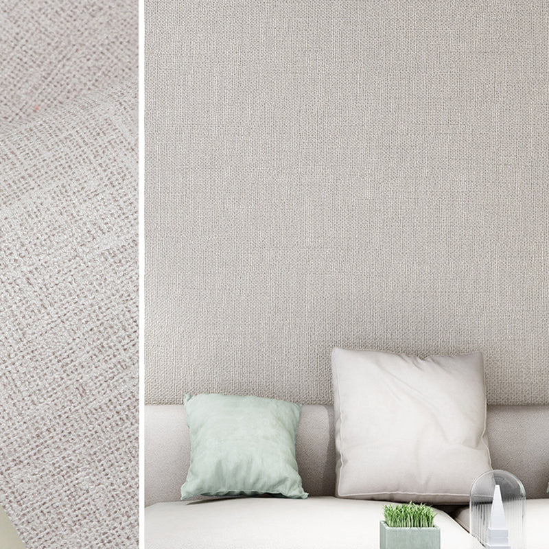Modern Multi Color Non-Woven Wallpaper Roll Textured Solid Color Non-Pasted Wall Covering Grey Wallpaper Roll Clearhalo 'Modern wall decor' 'Modern' 'Wallpaper' Wall Decor' 2411939