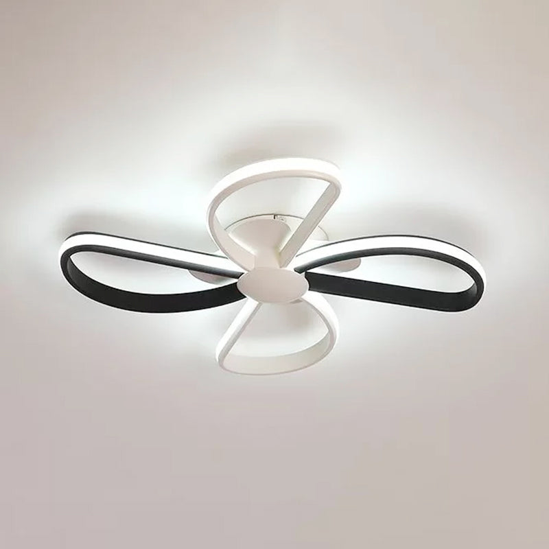 Blossom Shape LED Flush Mount Light Nordic Stylish Metal Ceiling Lamp for Kid Bedroom Black White Clearhalo 'Ceiling Lights' 'Close To Ceiling Lights' 'Close to ceiling' 'Flush mount' Lighting' 241195
