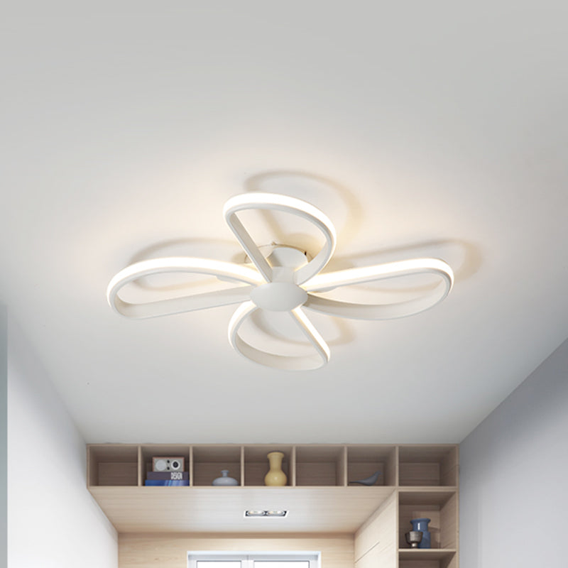 Blossom Shape LED Flush Mount Light Nordic Stylish Metal Ceiling Lamp for Kid Bedroom White Warm Clearhalo 'Ceiling Lights' 'Close To Ceiling Lights' 'Close to ceiling' 'Flush mount' Lighting' 241197