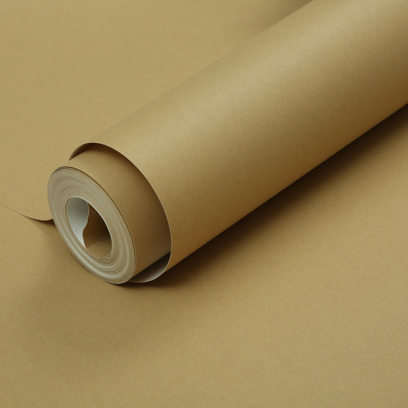 Modern Solid Color Pattern Wallpaper Roll Soft Color Stain Resistant Wall Covering for Living Room Yellow Wallpaper Roll Clearhalo 'Modern wall decor' 'Modern' 'Wallpaper' Wall Decor' 2412095