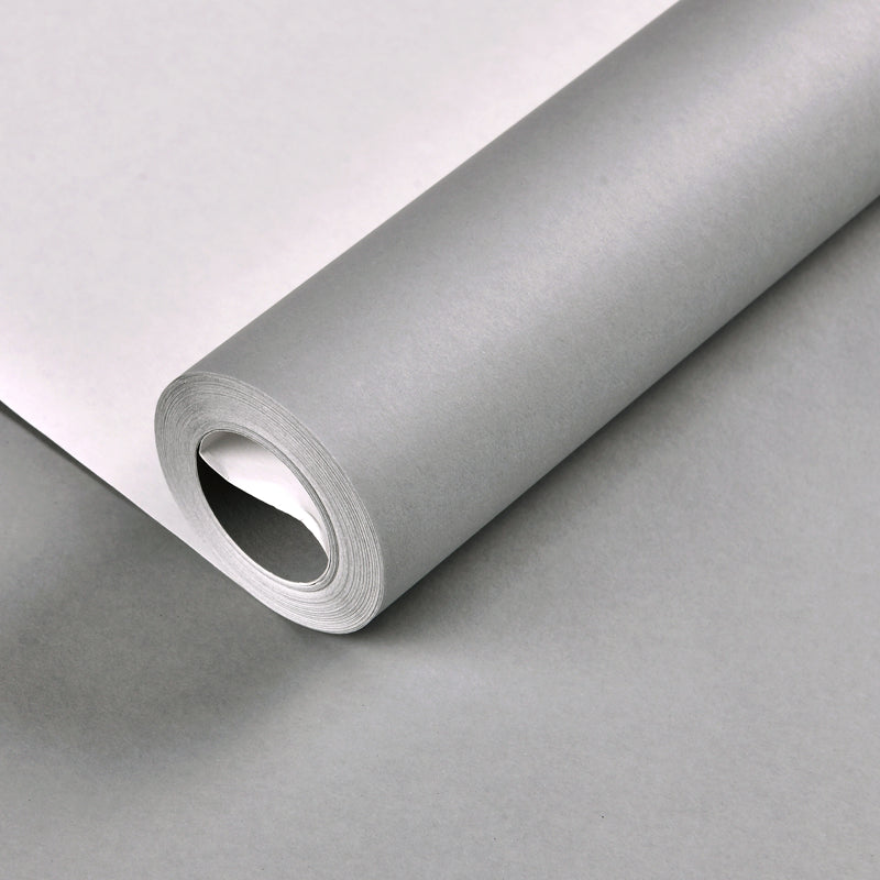 Wallpaper Roll Solid Color Multicolor Minimalist Style Non-Woven Material Wall Art Silver Gray Wallpaper Roll Clearhalo 'Modern wall decor' 'Modern' 'Wallpaper' Wall Decor' 2412174