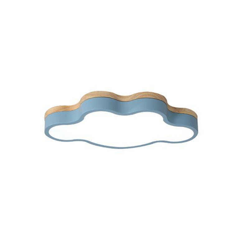 Acrylic Cloud Shape Flush Ceiling Light Macaron Loft LED Ceiling Lamp for Kid Bedroom Clearhalo 'Ceiling Lights' 'Close To Ceiling Lights' 'Close to ceiling' 'Flush mount' Lighting' 241227