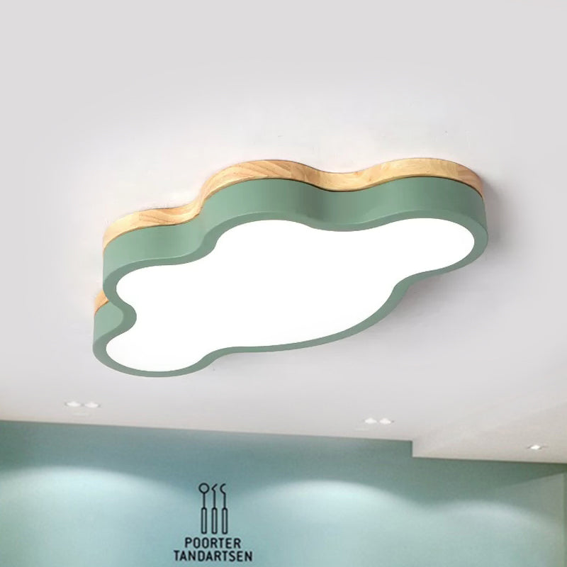 Acrylic Cloud Shape Flush Ceiling Light Macaron Loft LED Ceiling Lamp for Kid Bedroom Clearhalo 'Ceiling Lights' 'Close To Ceiling Lights' 'Close to ceiling' 'Flush mount' Lighting' 241229