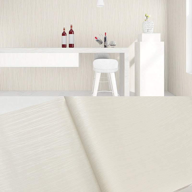 Plain Pattern Wallpaper Roll Simple Self-Adhesive Living Room Wall Covering, 57.1-sq ft Gloss White Wallpaper Roll Clearhalo 'Modern wall decor' 'Modern' 'Wallpaper' Wall Decor' 2412318