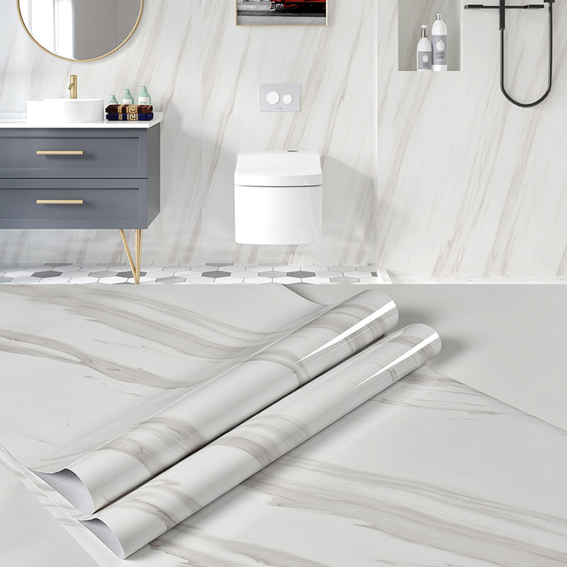 Plain Pattern Wallpaper Roll Simple Self-Adhesive Living Room Wall Covering, 57.1-sq ft Silver Gray Wallpaper Roll Clearhalo 'Modern wall decor' 'Modern' 'Wallpaper' Wall Decor' 2412323