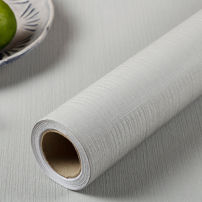 Peel off Plain Wallpaper Roll Scandinavian Style Non-Woven Wall Covering, 32.3 sq ft Grey Wallpaper Roll Clearhalo 'Modern wall decor' 'Modern' 'Wallpaper' Wall Decor' 2412510