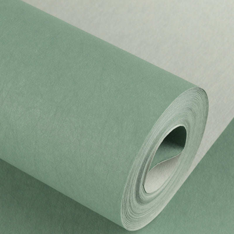 Scandinavian Solid-Colored Wallpaper Roll Living Room 31' L x 20.5" W Wall Art, Pastel Color Turquoise Wallpaper Roll Clearhalo 'Modern wall decor' 'Modern' 'Wallpaper' Wall Decor' 2413221