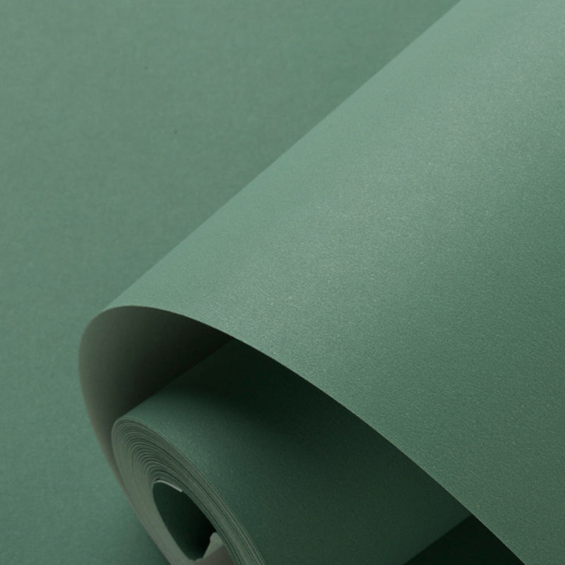 Minimalist Style Wallpaper Roll Pastel Color Plain Wall Covering, 33' L x 20.5" W Gray-Green Wallpaper Roll Clearhalo 'Modern wall decor' 'Modern' 'Wallpaper' Wall Decor' 2413285