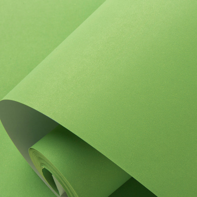 Minimalist Style Wallpaper Roll Pastel Color Plain Wall Covering, 33' L x 20.5" W Green Wallpaper Roll Clearhalo 'Modern wall decor' 'Modern' 'Wallpaper' Wall Decor' 2413287