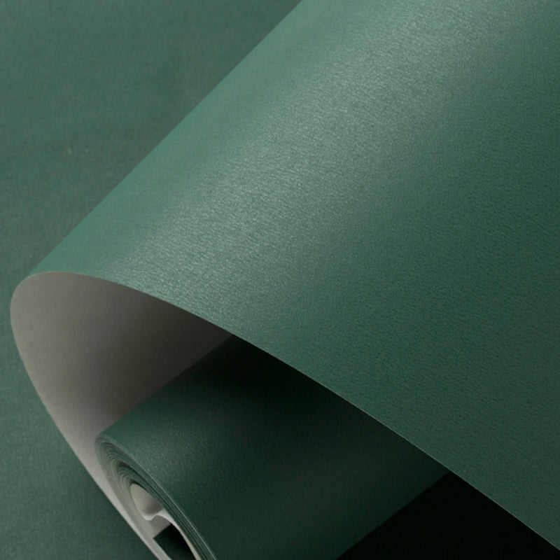 Minimalist Style Wallpaper Roll Pastel Color Plain Wall Covering, 33' L x 20.5" W Olive Green Wallpaper Roll Clearhalo 'Modern wall decor' 'Modern' 'Wallpaper' Wall Decor' 2413289