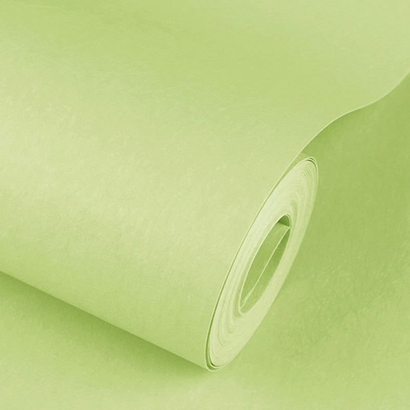 Solid Color Pattern Wallpaper Roll Unpasted Simple Style Bedroom Wall Art, 54.2-sq ft Fruit Green Wallpaper Roll Clearhalo 'Modern wall decor' 'Modern' 'Wallpaper' Wall Decor' 2413294