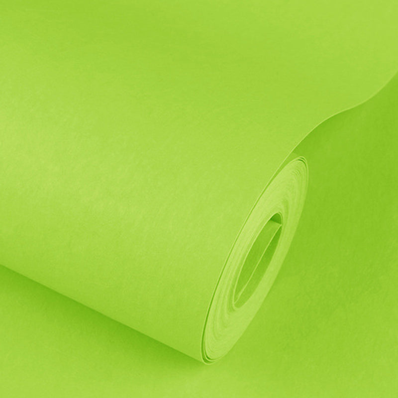 Solid Color Pattern Wallpaper Roll Unpasted Simple Style Bedroom Wall Art, 54.2-sq ft Fluorescent Green Wallpaper Roll Clearhalo 'Modern wall decor' 'Modern' 'Wallpaper' Wall Decor' 2413297