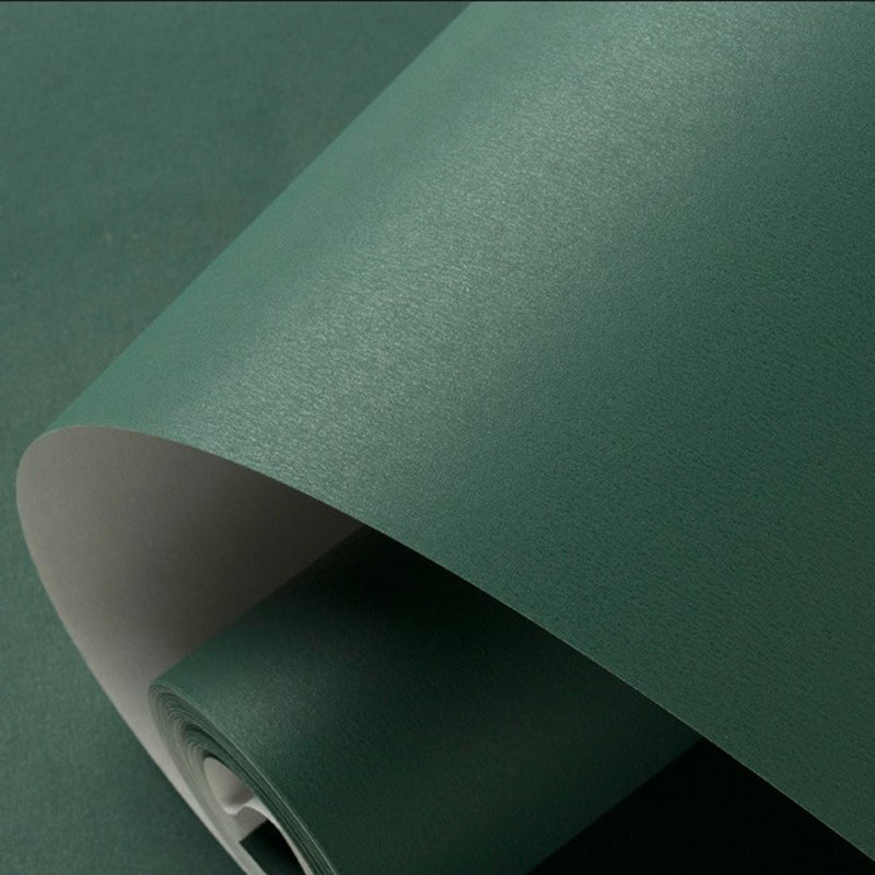 Solid Color Pattern Wallpaper Roll Unpasted Simple Style Bedroom Wall Art, 54.2-sq ft Olive Green Wallpaper Roll Clearhalo 'Modern wall decor' 'Modern' 'Wallpaper' Wall Decor' 2413300