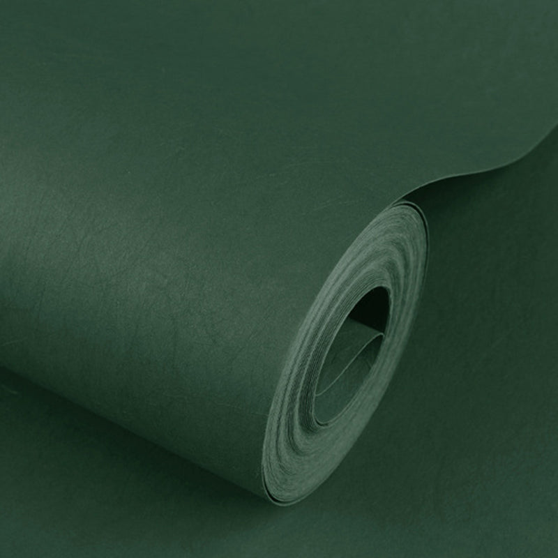 Solid Color Pattern Wallpaper Roll Unpasted Simple Style Bedroom Wall Art, 54.2-sq ft Dark Army Green Wallpaper Roll Clearhalo 'Modern wall decor' 'Modern' 'Wallpaper' Wall Decor' 2413312