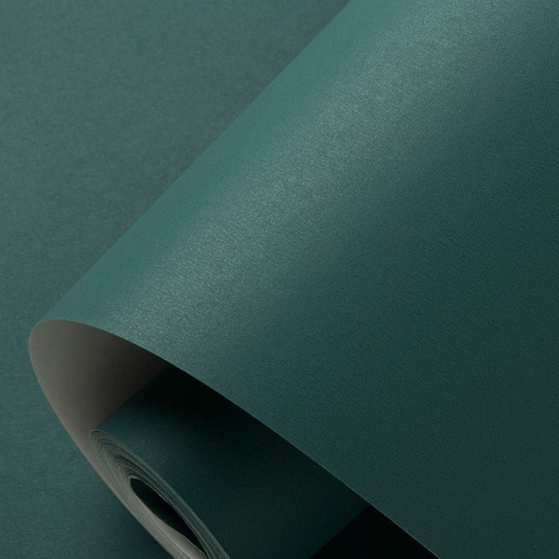 Solid Color Pattern Wallpaper Roll Unpasted Simple Style Bedroom Wall Art, 54.2-sq ft Aqua Wallpaper Roll Clearhalo 'Modern wall decor' 'Modern' 'Wallpaper' Wall Decor' 2413319
