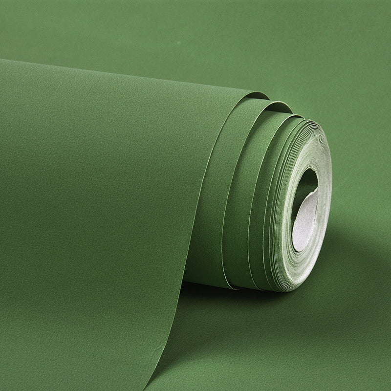 Nordic Soft Color Non-Woven Wallpaper Roll Textured Solid Unpasted Wall Covering Turquoise Wallpaper Roll Clearhalo 'Modern wall decor' 'Modern' 'Wallpaper' Wall Decor' 2413359