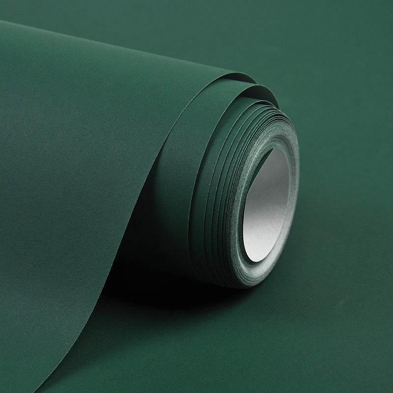 Nordic Soft Color Non-Woven Wallpaper Roll Textured Solid Unpasted Wall Covering Blackish Green Wallpaper Roll Clearhalo 'Modern wall decor' 'Modern' 'Wallpaper' Wall Decor' 2413374