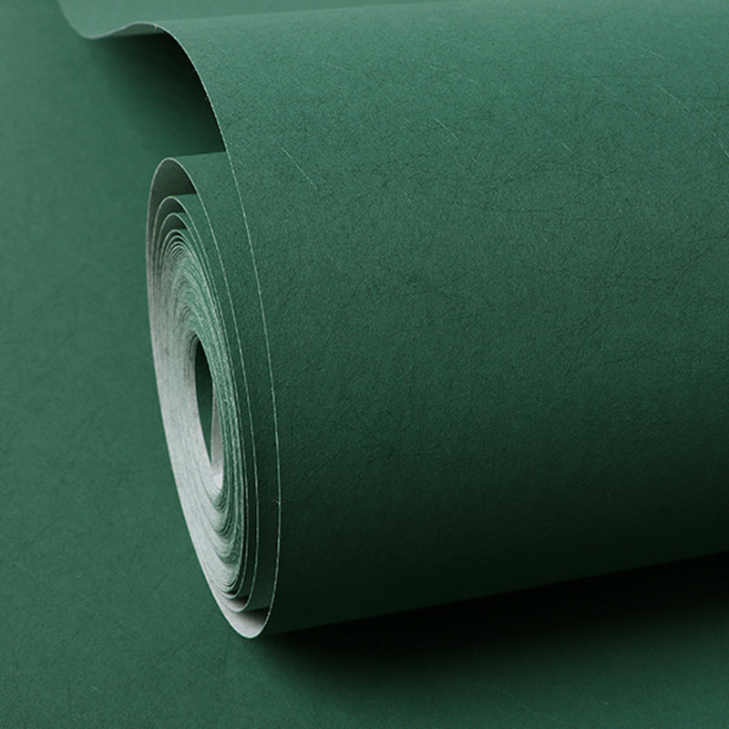 Plain Wallpaper Roll Minimalist Style Non-Pasted Living Room Wall Decor, 57.1 sq-ft Blackish Green Wallpaper Roll Clearhalo 'Modern wall decor' 'Modern' 'Wallpaper' Wall Decor' 2413380