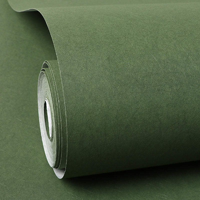 Plain Wallpaper Roll Minimalist Style Non-Pasted Living Room Wall Decor, 57.1 sq-ft Dark Green Wallpaper Roll Clearhalo 'Modern wall decor' 'Modern' 'Wallpaper' Wall Decor' 2413386