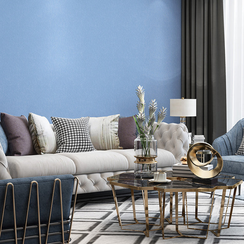 Unpasted Wallpaper Roll Soft Color Non-Woven Cloth Textured Plain Nordic Wall Art Blue Wallpaper Roll Clearhalo 'Modern wall decor' 'Modern' 'Wallpaper' Wall Decor' 2413392