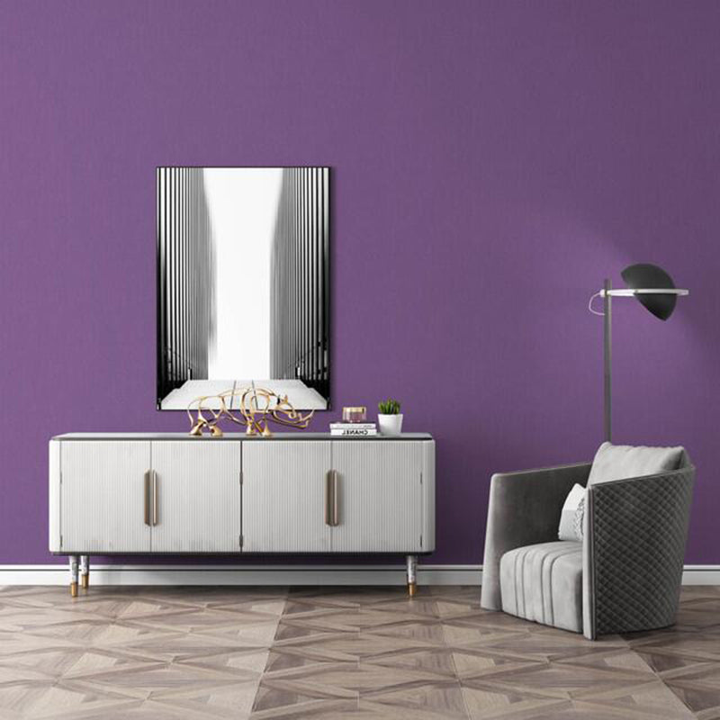 Unpasted Wallpaper Roll Soft Color Non-Woven Cloth Textured Plain Nordic Wall Art Purple Wallpaper Roll Clearhalo 'Modern wall decor' 'Modern' 'Wallpaper' Wall Decor' 2413408
