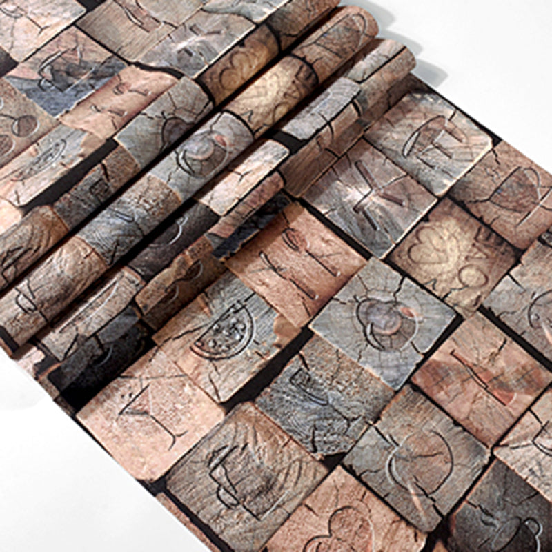 Repurposed Wood Wallpaper Roll Multi-Colored Industrial Wall Art for Business Scenes Taupe Wallpaper Roll Clearhalo 'Industrial wall decor' 'Industrial' 'Wallpaper' Wall Decor' 2413454