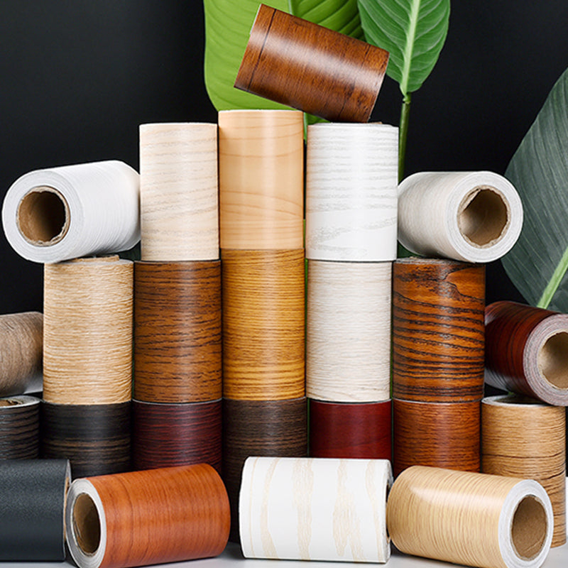 Self Sticking Wood Like Wallpaper Border Non-Woven Industrial Wall Decor for Living Room Clearhalo 'Industrial wall decor' 'Industrial' 'Wallpaper' Wall Decor' 2413485